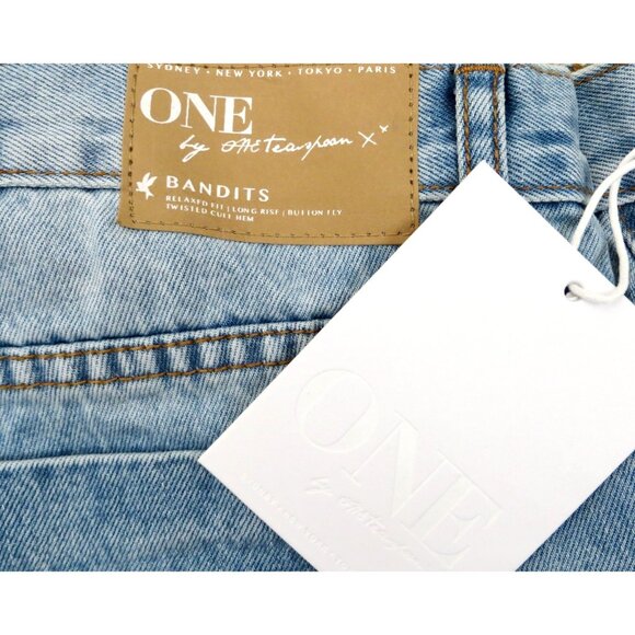 NEW! One teaspoon Bandits Shorts Relaxed Fit Long Rise Twisted Cuff Hem 30 - Picture 7 of 10